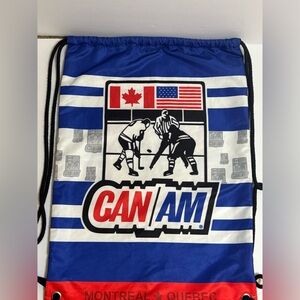 CAN/AM Hockey Tournament 50th Two Designs‎  Drawstring Bag Canada America RARE
